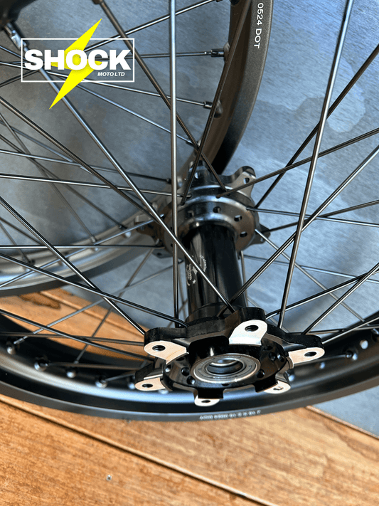 Surron Ultra Bee 21″ x1.6″ & 18″ x2.15″ Front Rear Spoke Wheel Rim Hub Set - Shock Moto Ltd
