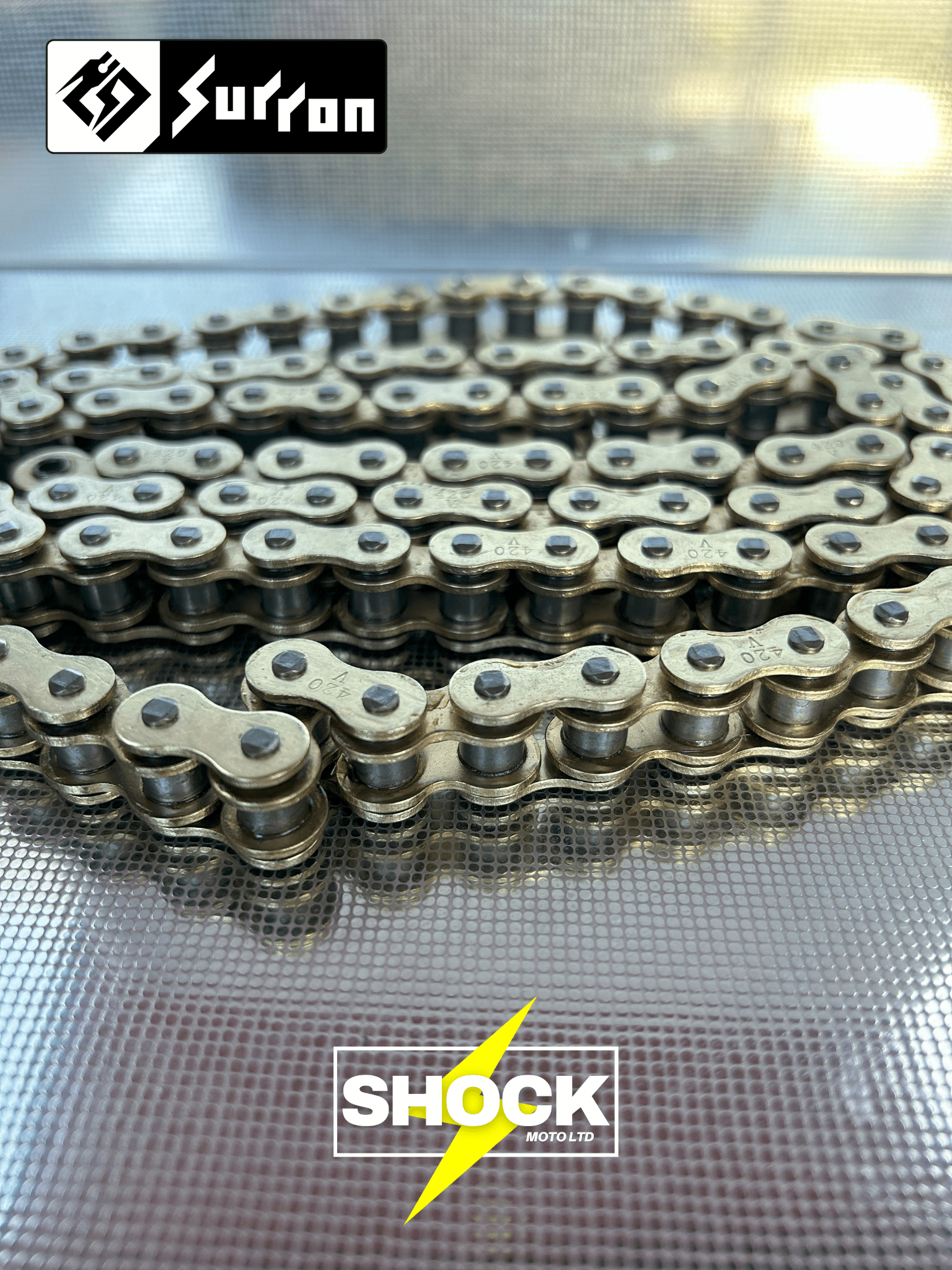 Surron Light Bee X 420 Gold Chain - Shock Moto Ltd