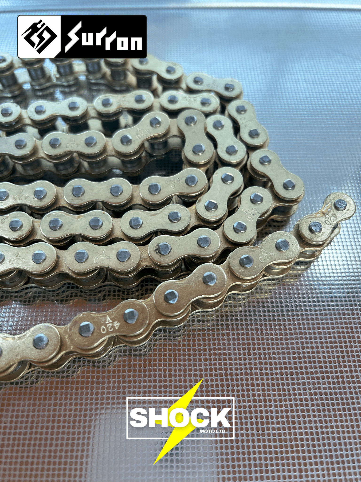 Surron Light Bee X 420 Gold Chain - Shock Moto Ltd
