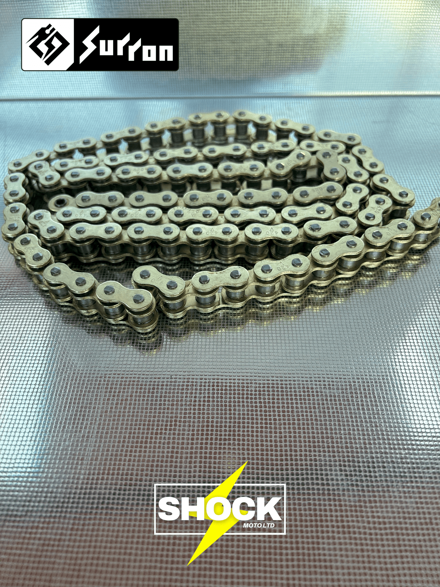Surron Light Bee X 420 Gold Chain - Shock Moto Ltd