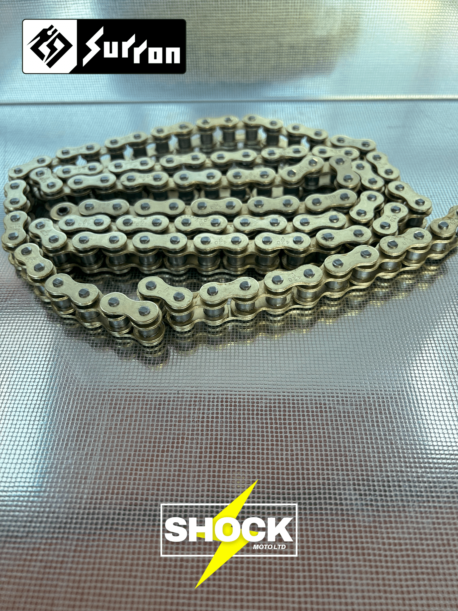 Surron Light Bee X 420 Gold Chain - Shock Moto Ltd