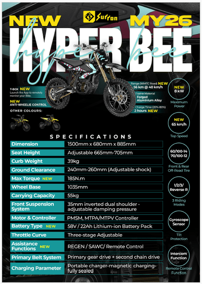 Surron Hyper Bee MY26 - Shock Moto Ltd