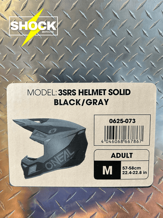 O'NEAL 3SRS Helmet, Black\Gray - Shock Moto Ltd