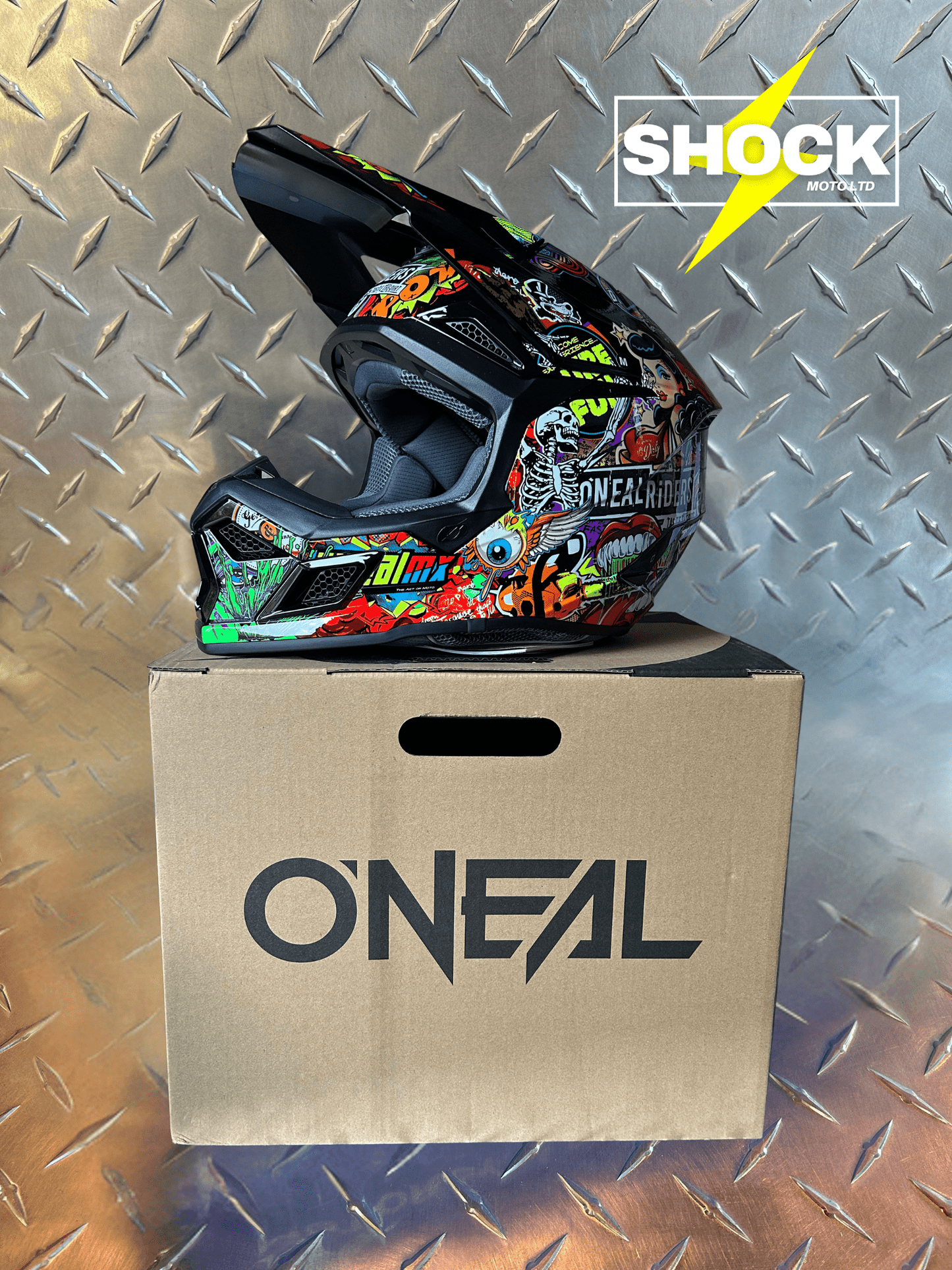 O'NEAL 3SRS Helmet, Crank Multi - Shock Moto Ltd