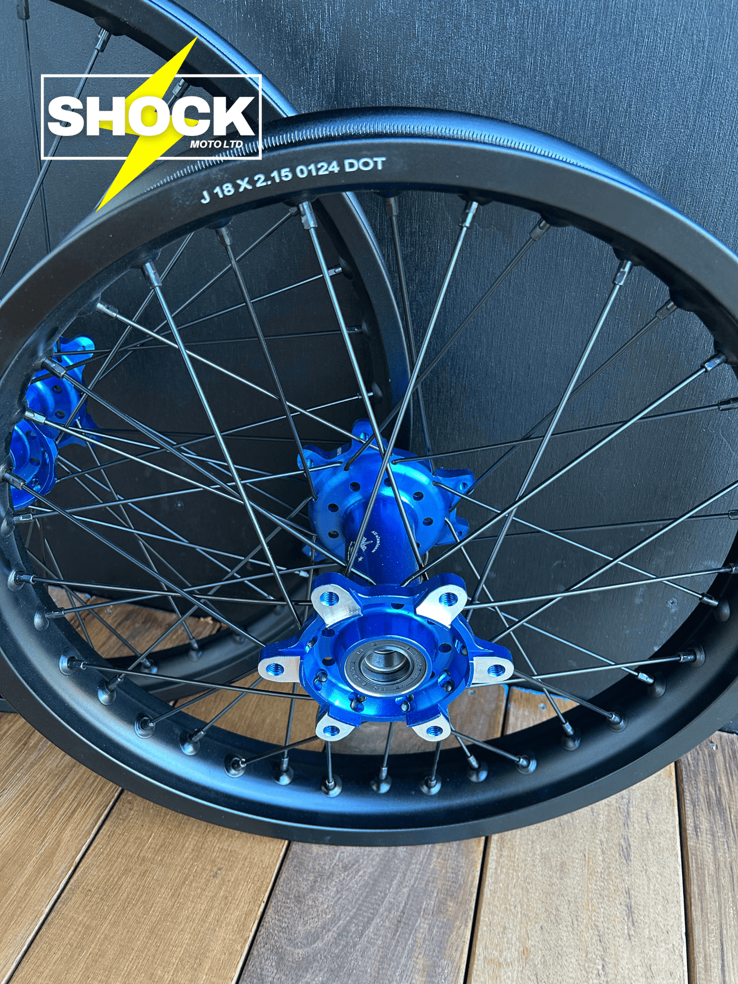 Surron Ultra Bee 21″ x1.6″ & 18″ x2.15″ Front Rear Spoke Wheel Rim Hub Set - Shock Moto Ltd