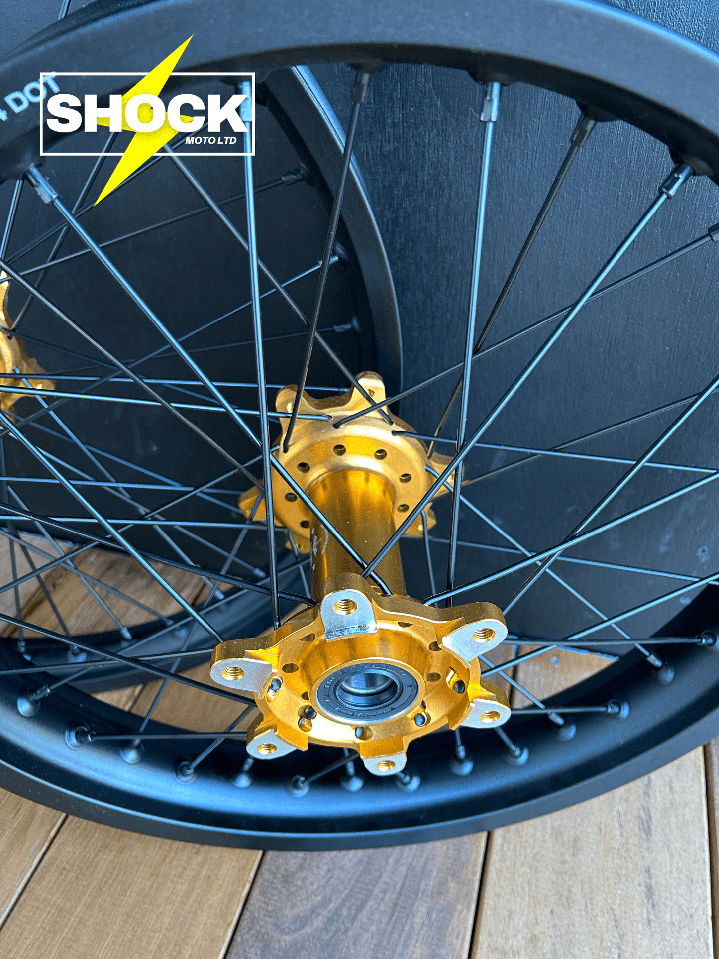 Surron Ultra Bee 21″ x1.6″ & 18″ x2.15″ Front Rear Spoke Wheel Rim Hub Set - Shock Moto Ltd