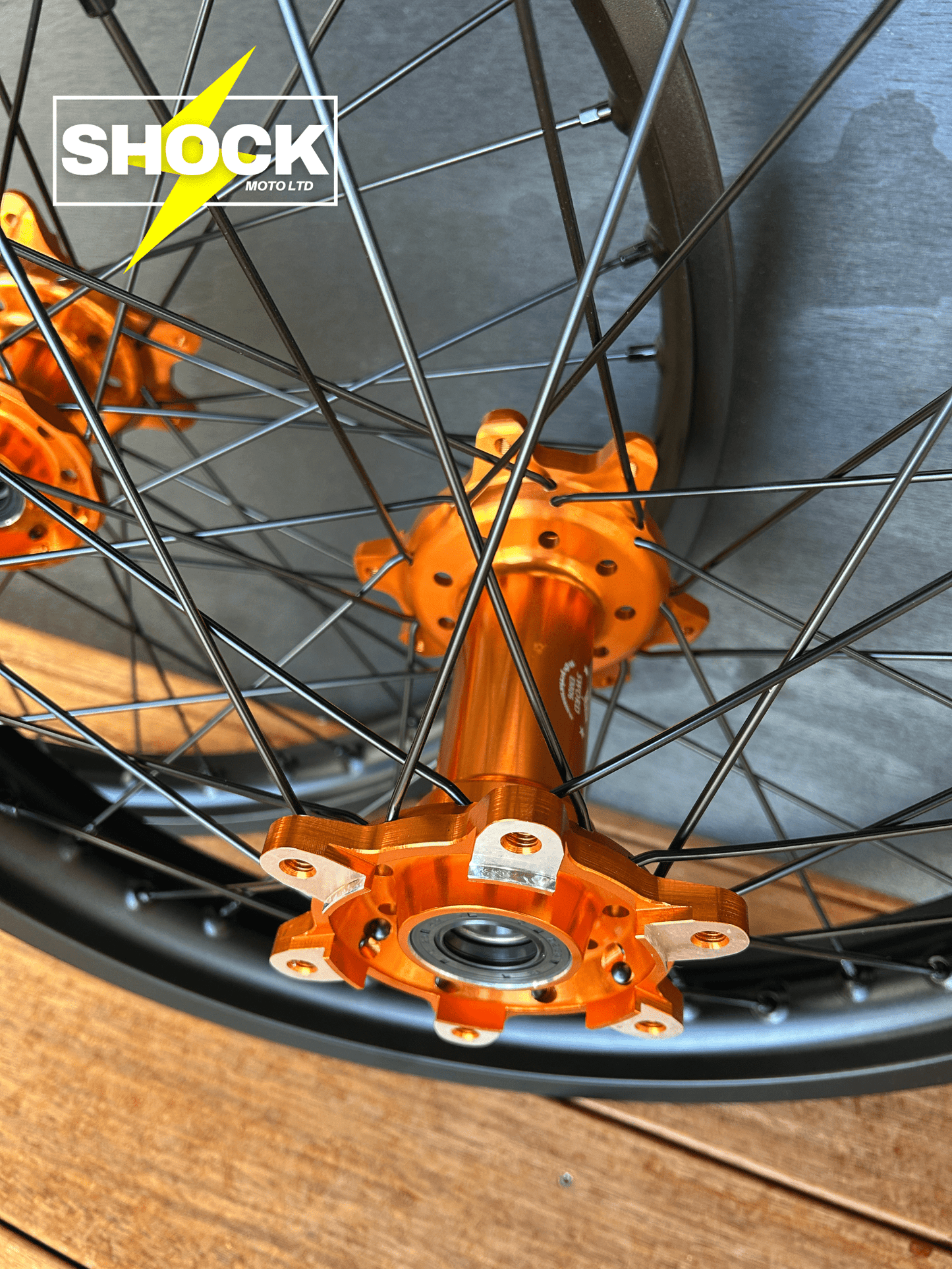 Surron Ultra Bee 21″ x1.6″ & 18″ x2.15″ Front Rear Spoke Wheel Rim Hub Set - Shock Moto Ltd