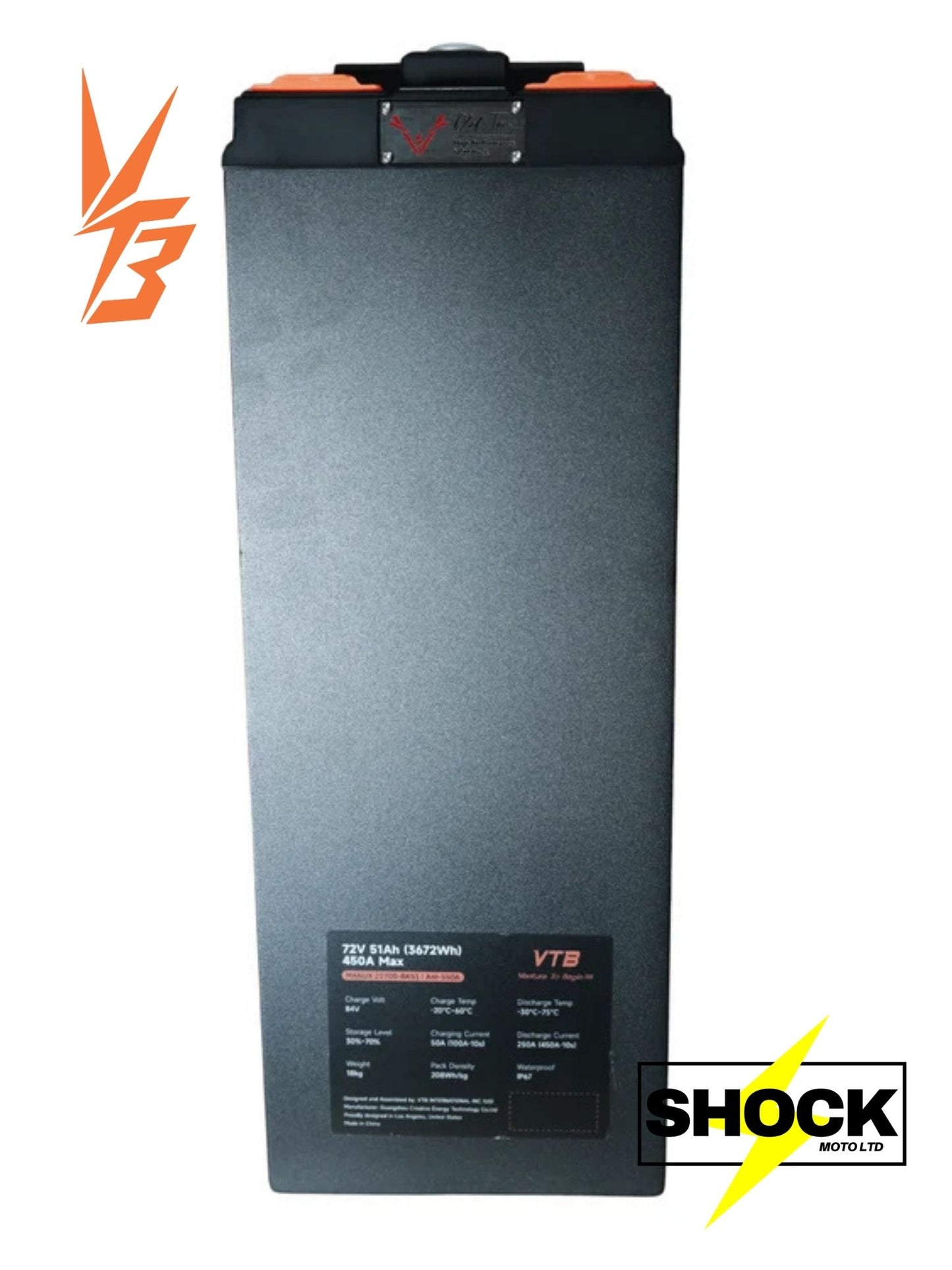 Ventus 28kW Performance Battery – 72V 51Ah - Shock Moto Ltd