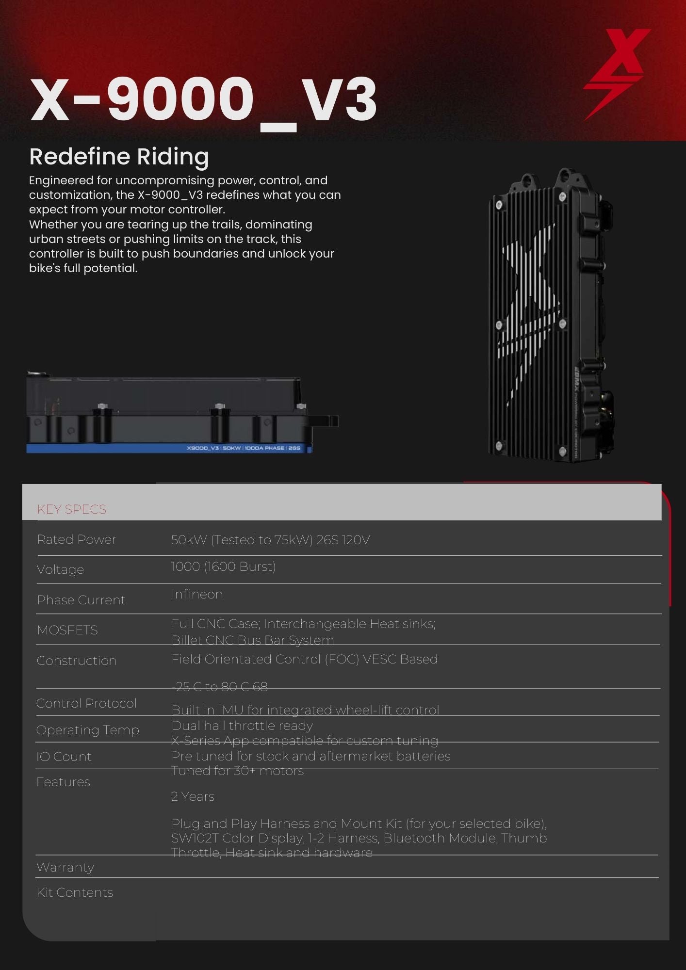 EBMX X - 9000 V3 Controller - Shock Moto Ltd